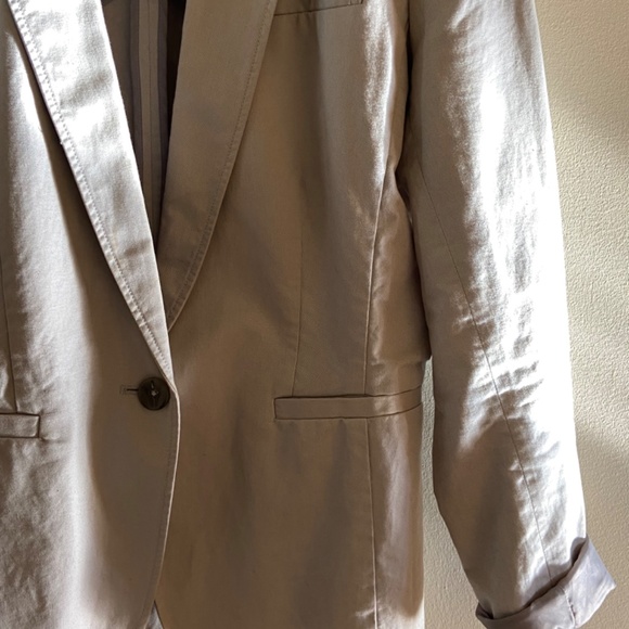 Cotton linen blazer - Picture 2 of 5